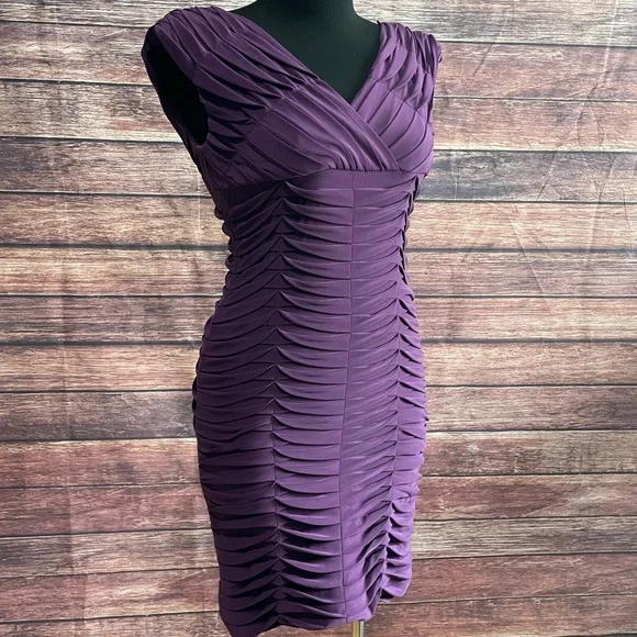 Adrianna Papell Dresses Adrianna Papell Purple Ruched
